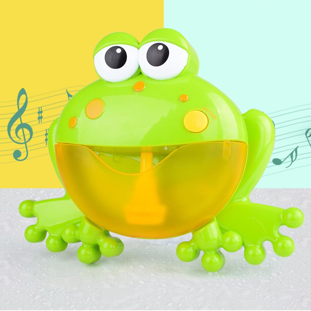 Baby Bath Bubble Toy Frog Blower Bubble Machine Maker with Nursery Rhyme Bathtub Toys for Infant Baby Children Kids Fun Tub Time