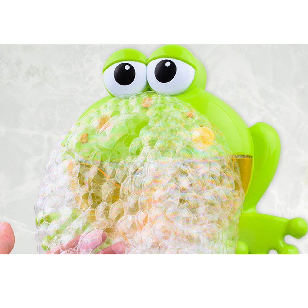 Baby Bath Bubble Toy Frog Blower Bubble Machine Maker with Nursery Rhyme Bathtub Toys for Infant Baby Children Kids Fun Tub Time