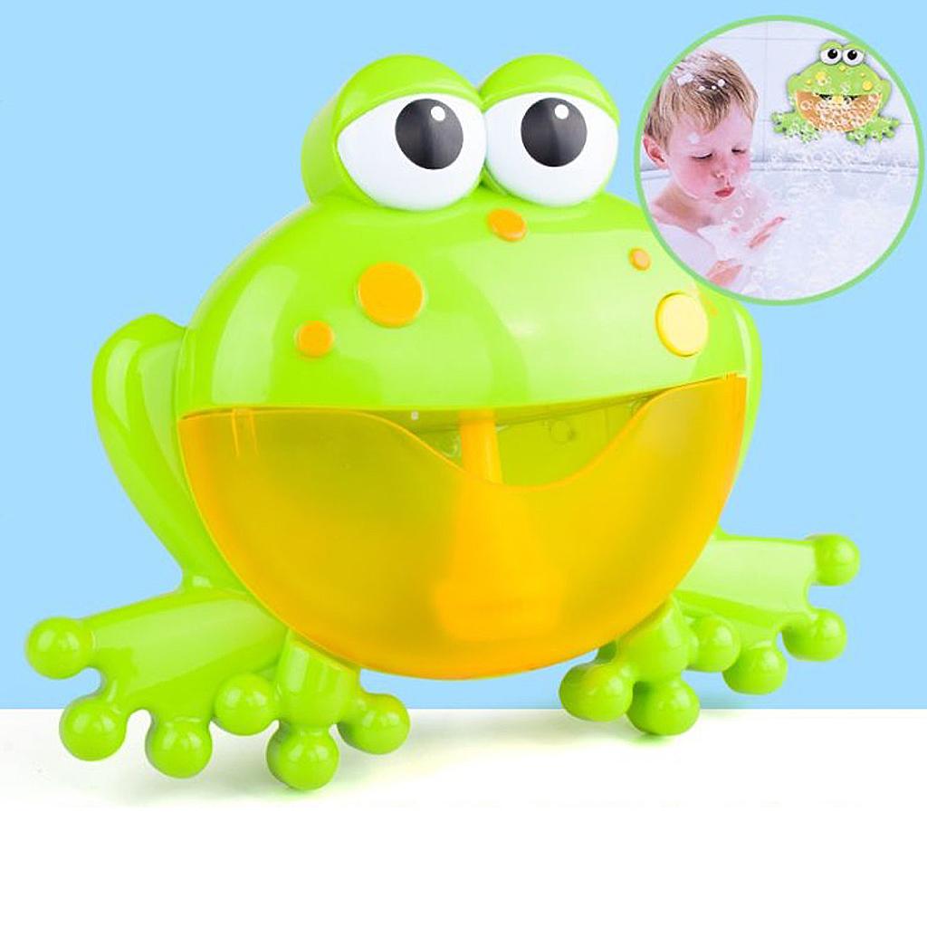 Baby Bath Bubble Toy Frog Blower Bubble Machine Maker with Nursery Rhyme Bathtub Toys for Infant Baby Children Kids Fun Tub Time