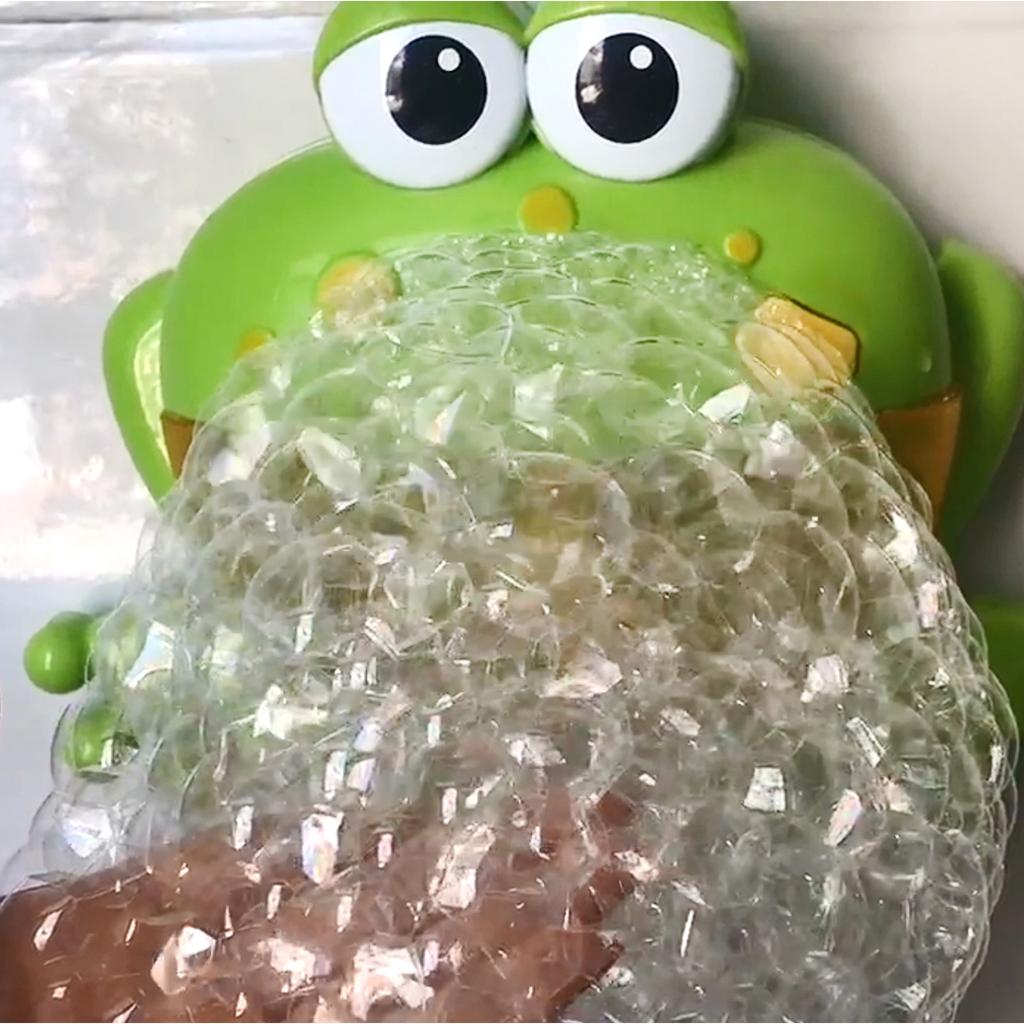 Baby Bath Bubble Toy Frog Blower Bubble Machine Maker with Nursery Rhyme Bathtub Toys for Infant Baby Children Kids Fun Tub Time