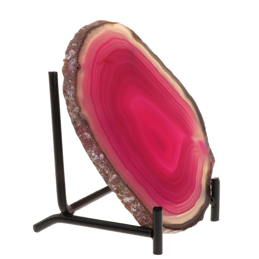 Natural  Agate Ornaments Rock Crystal Quartz for Table Display Decor Pink