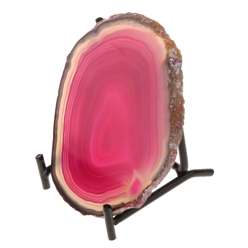 Natural  Agate Ornaments Rock Crystal Quartz for Table Display Decor Pink