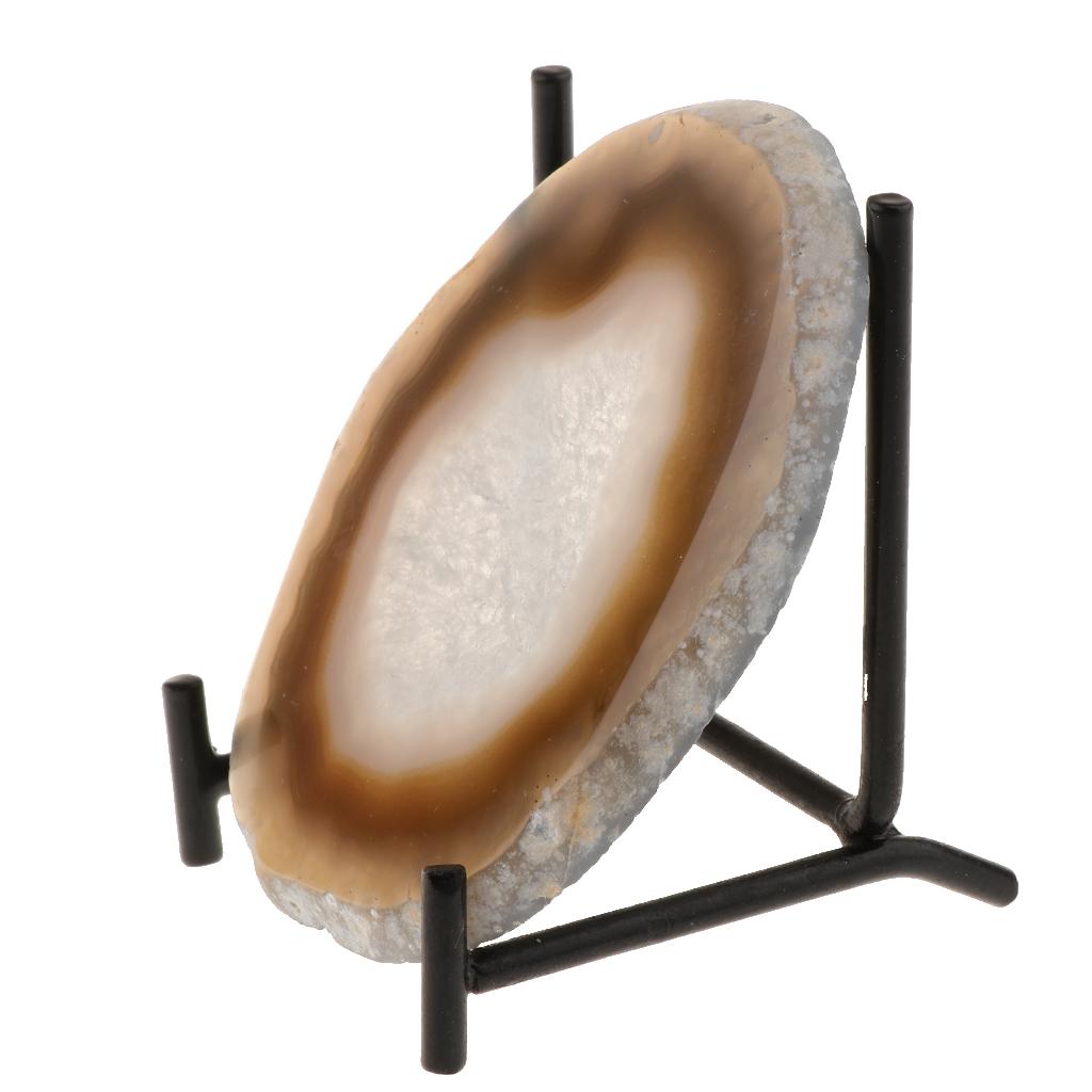 Natural  Agate Ornaments Rock Crystal Quartz for Table Display Decor Brown