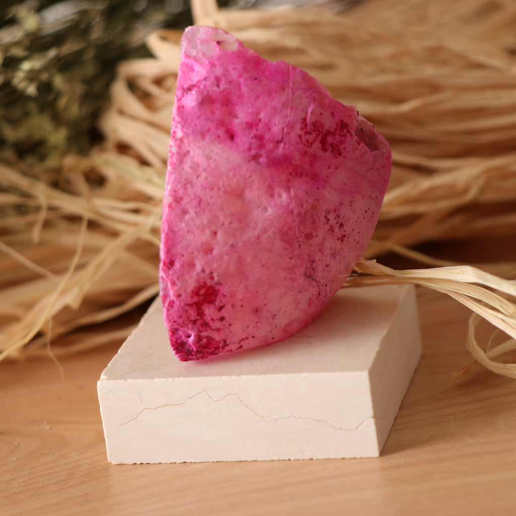 Natural Crystal Geode Fluorite Ornaments Rock for Table Decoration Pink