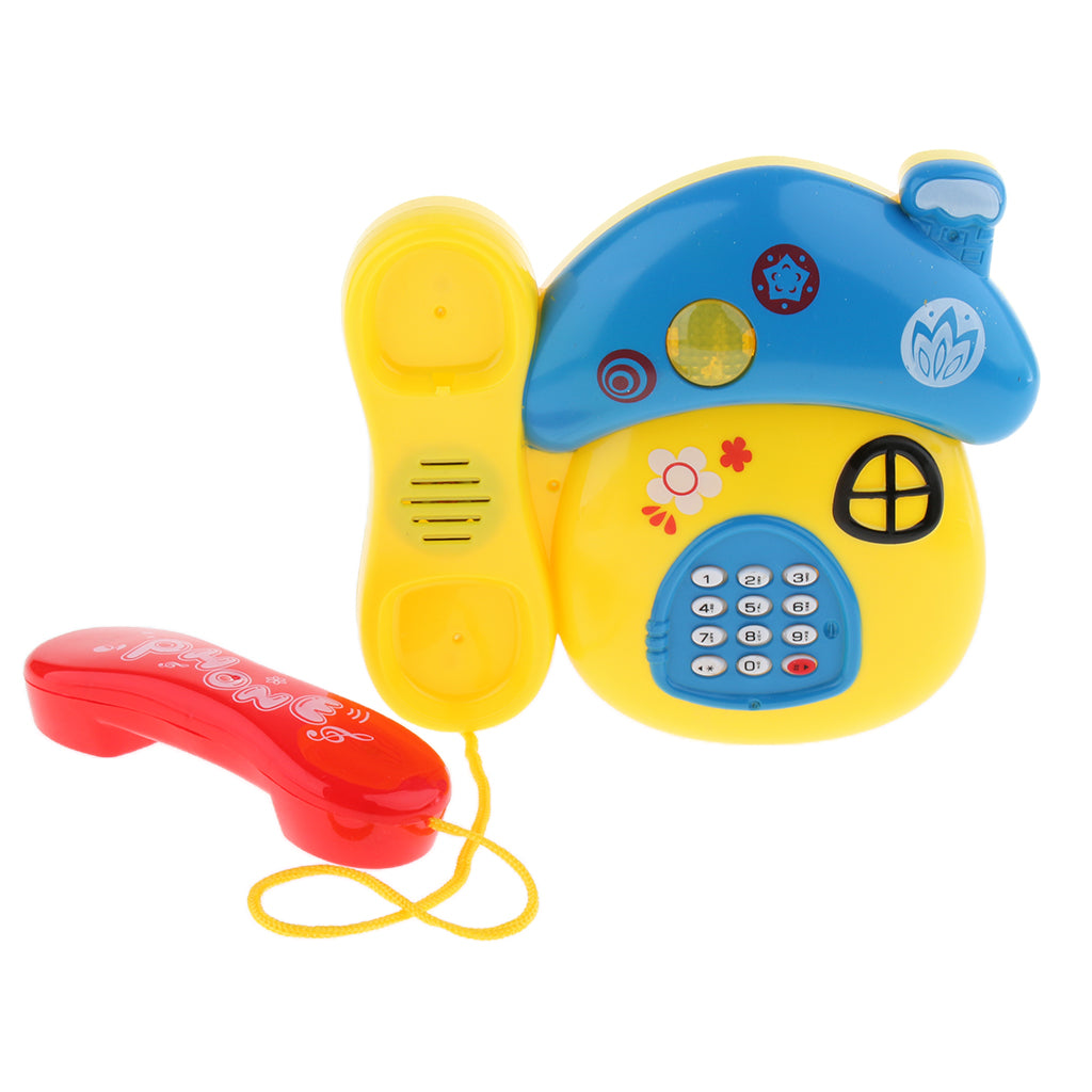 Musical Light Educational Learning Play Mushroom Telephone Toy for Kids Baby