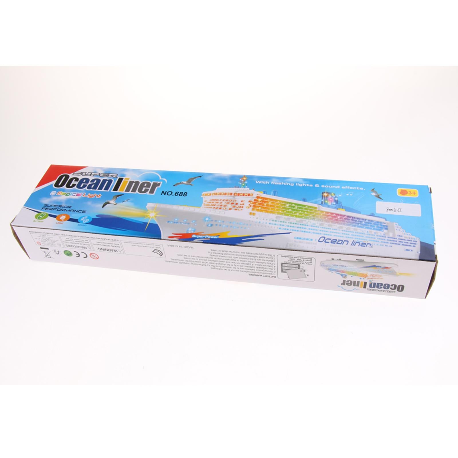 Ocean Liner Ship Boat Electric Toy Flashing LED Lights whistling Sounds Gift
