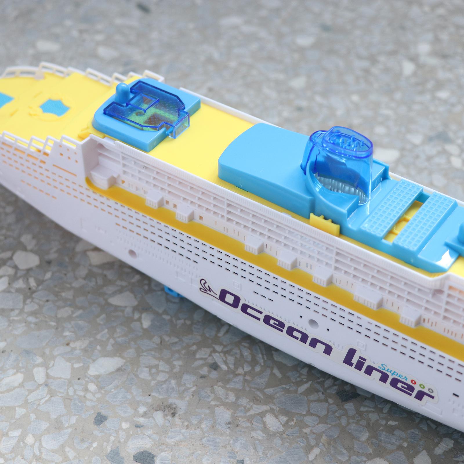 Ocean Liner Ship Boat Electric Toy Flashing LED Lights whistling Sounds Gift