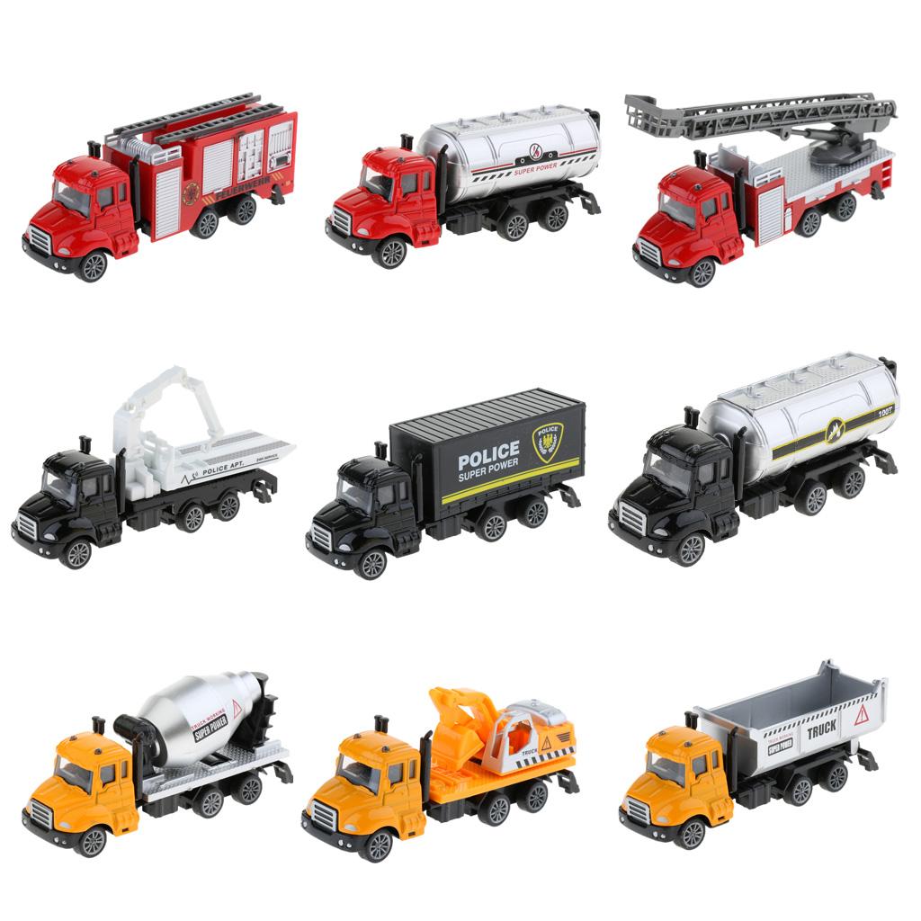 1:64 Alloy Pull Back Car Construction Vehicle Toy for Kids Gift Cement Truck