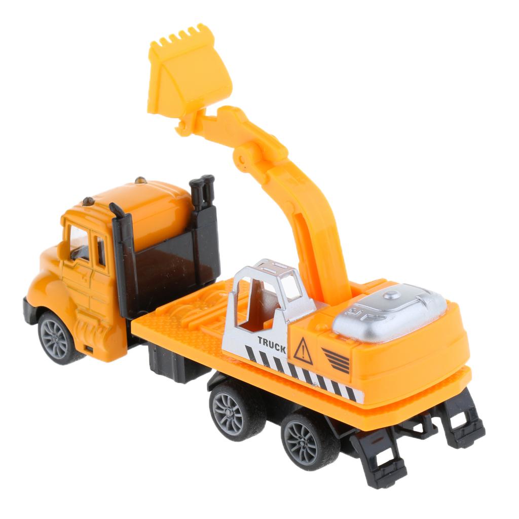 1:64 Alloy Pull Back Car Construction Vehicle Toy for Kids Gift Excavator