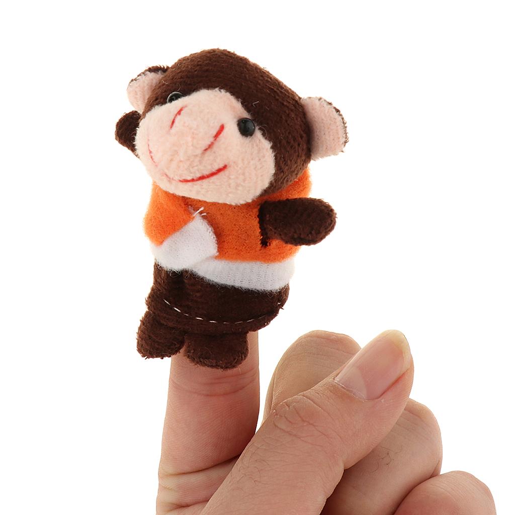 Finger Puppets Set, Five Little Monkeys Jumping on the Bed with Mommy Monkey and Doctor Monkey