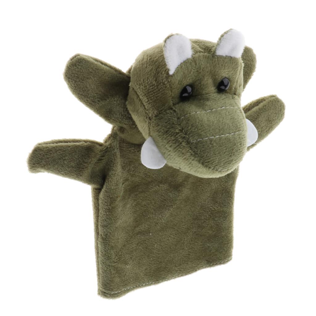 Story Learning Kids Zoo Plush Toy Animal Hand Glove Puppets Crocodile