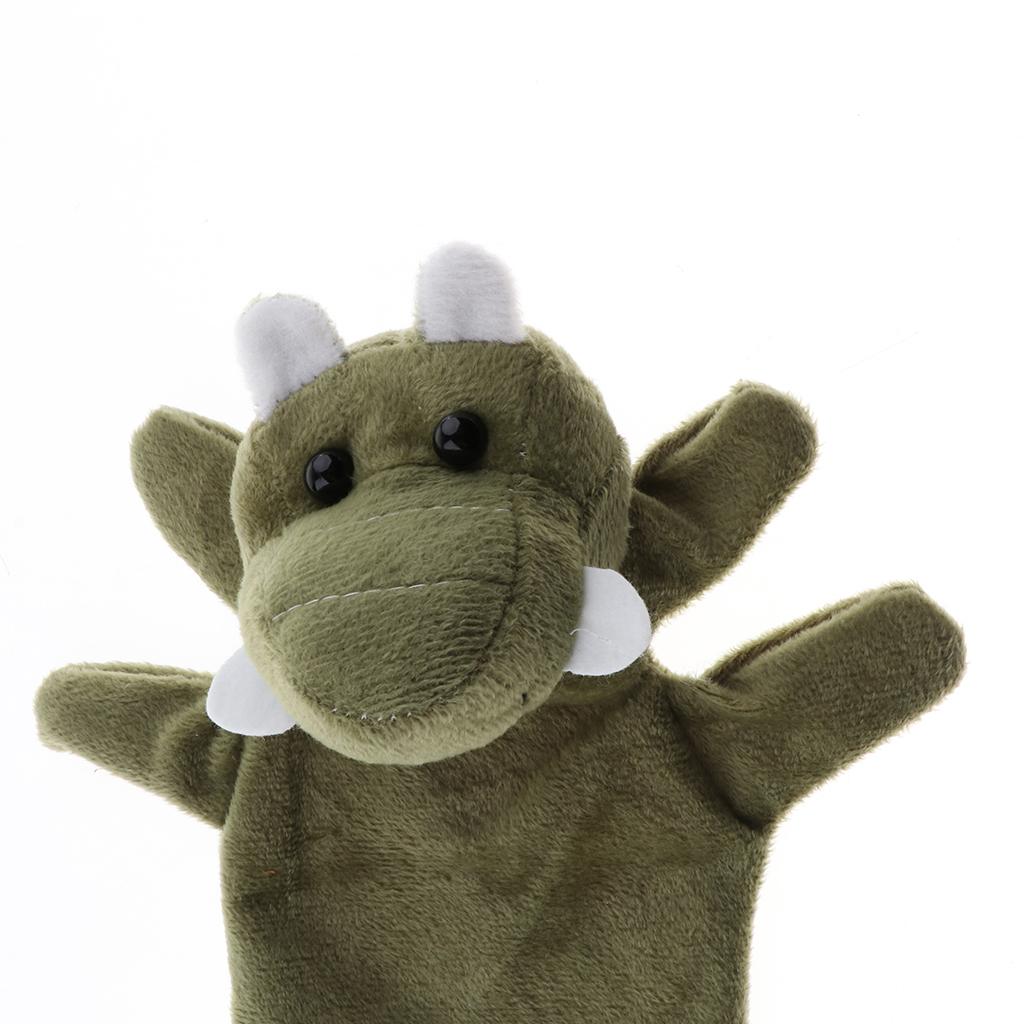 Story Learning Kids Zoo Plush Toy Animal Hand Glove Puppets Crocodile