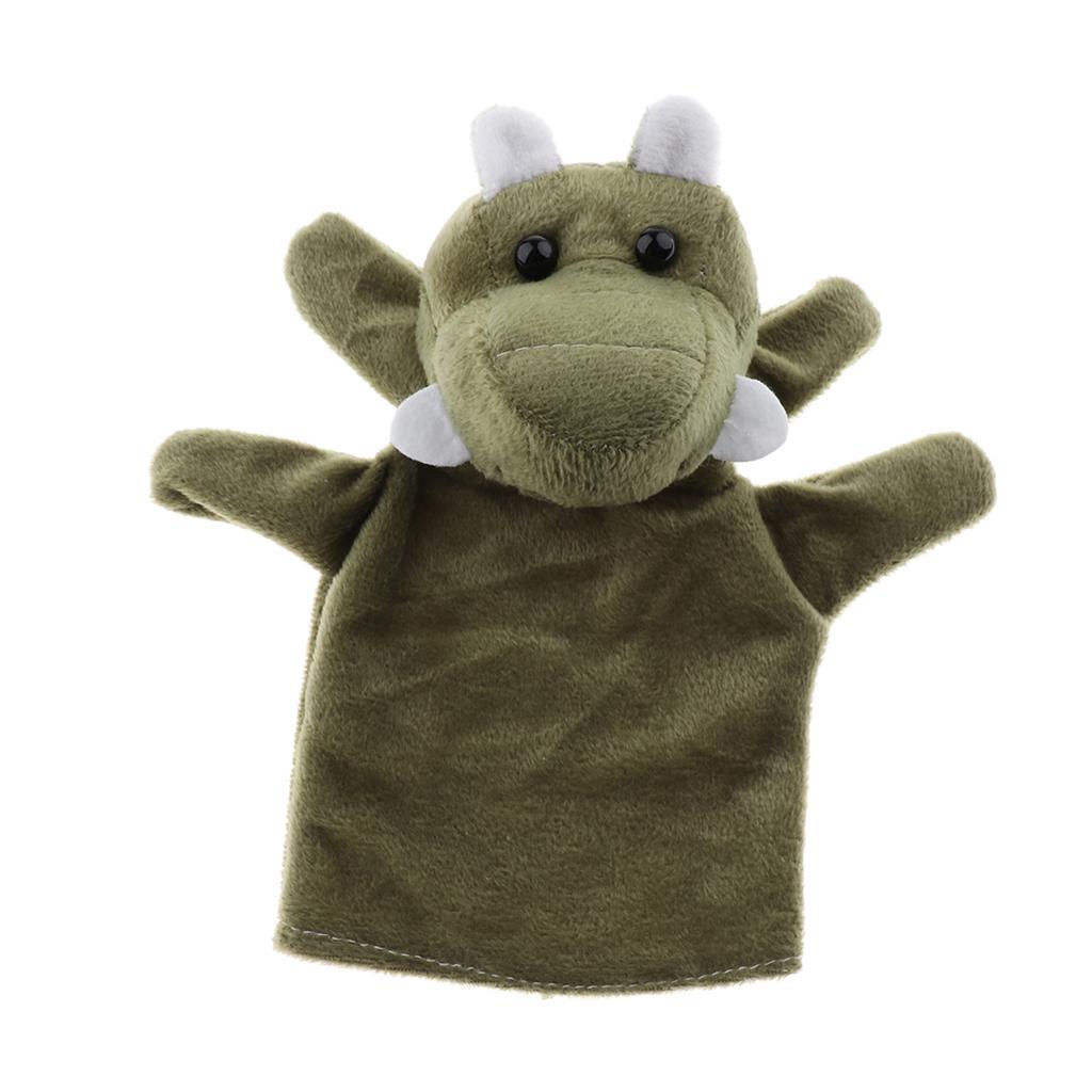 Story Learning Kids Zoo Plush Toy Animal Hand Glove Puppets Crocodile