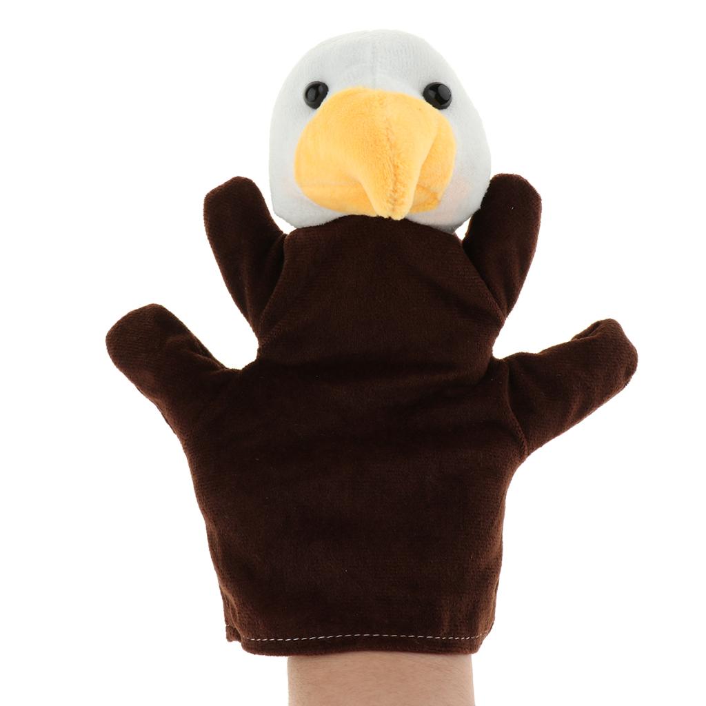 Story Learning Kids Zoo Plush Toy Animal Hand Glove Puppets Eagle