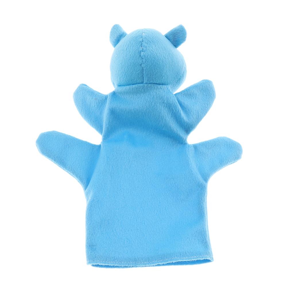 Story Learning Kids Zoo Plush Toy Animal Hand Glove Puppets Hippo