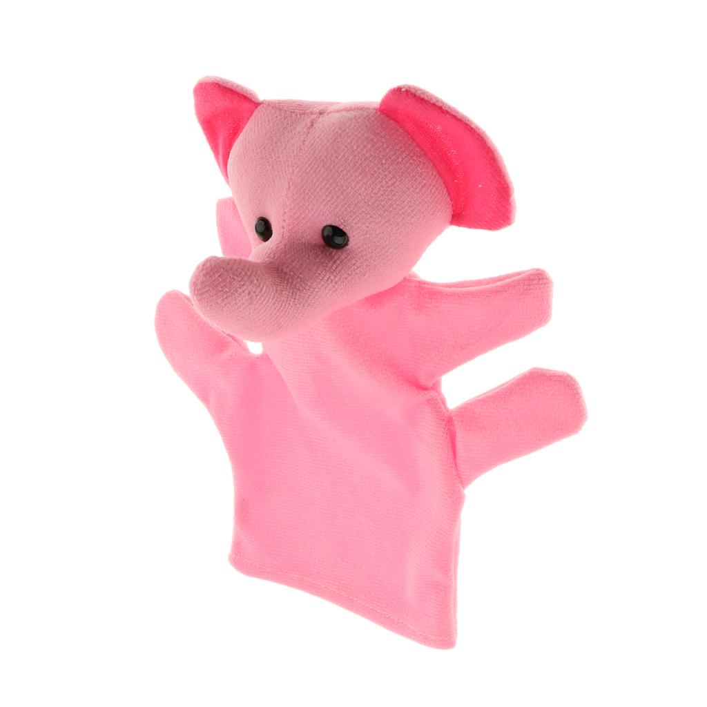 Story Learning Kids Zoo Plush Toy Animal Hand Glove Puppets Elephant