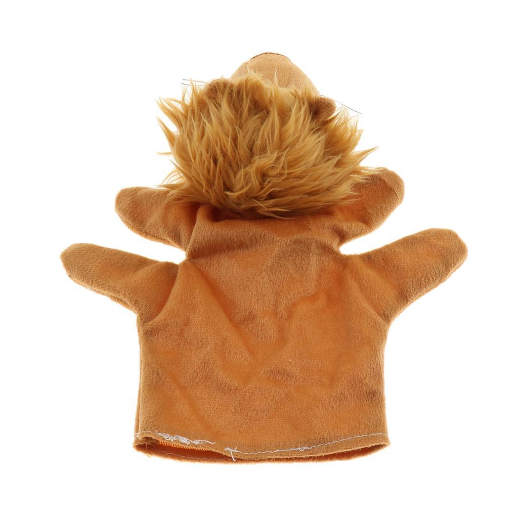 Story Learning Kids Zoo Plush Toy Animal Hand Glove Puppets Lion