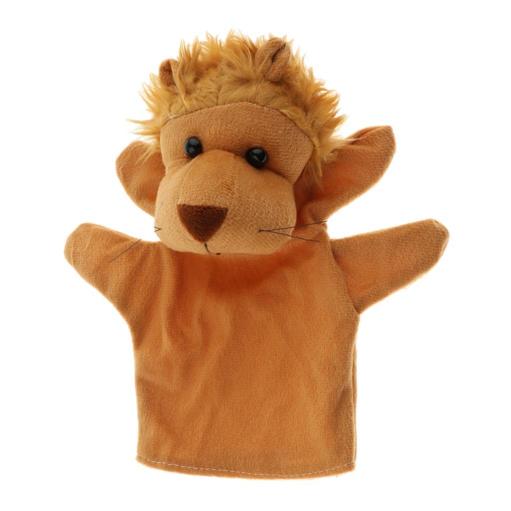 Story Learning Kids Zoo Plush Toy Animal Hand Glove Puppets Lion