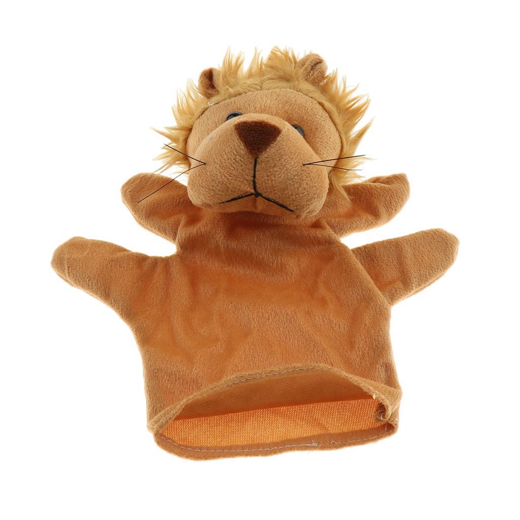 Story Learning Kids Zoo Plush Toy Animal Hand Glove Puppets Lion