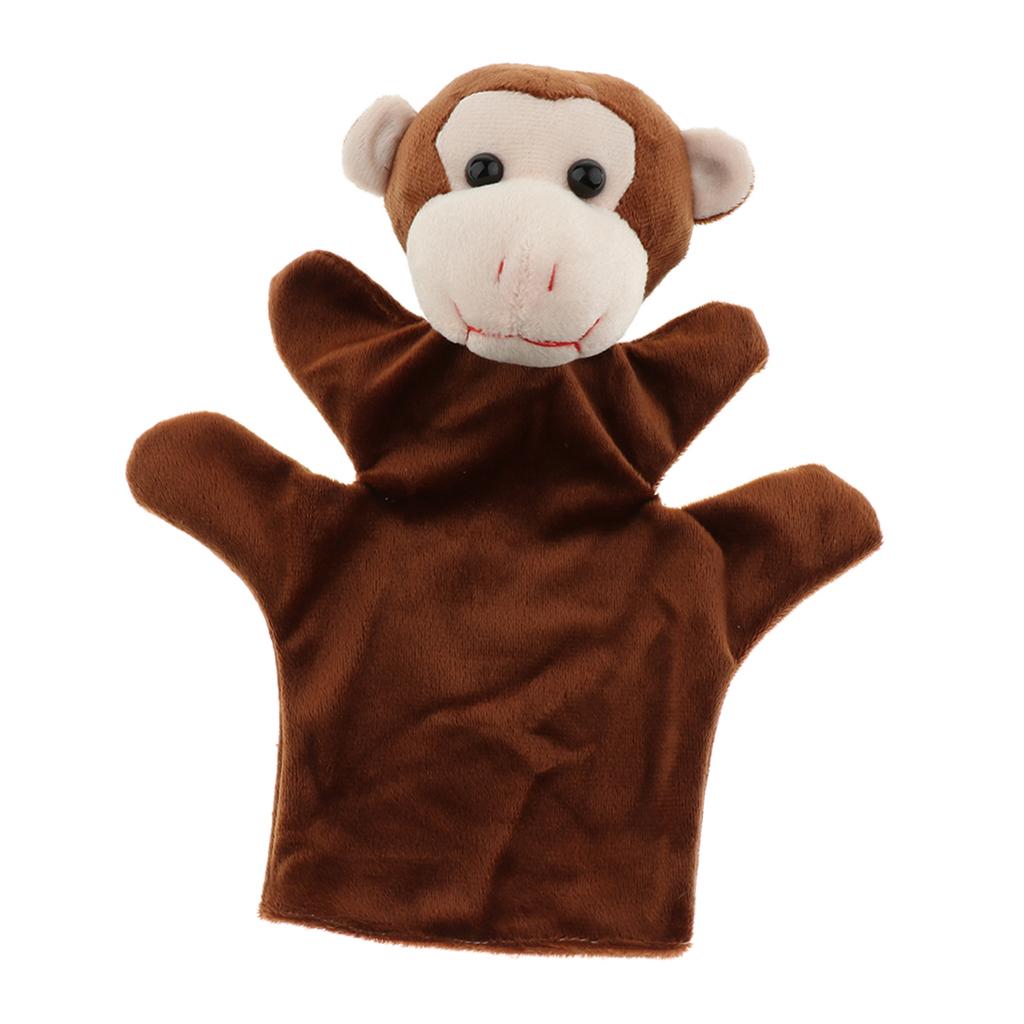 Story Learning Kids Zoo Plush Toy Animal Hand Glove Puppets Monkey
