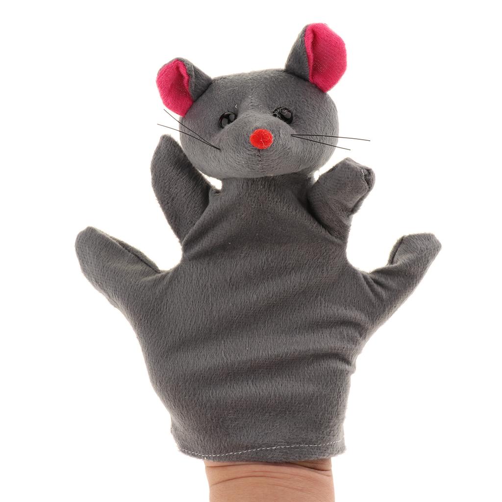 Soft Plush Animal Hand Puppets for Kids Adults Imaginative Play Gift Mouse