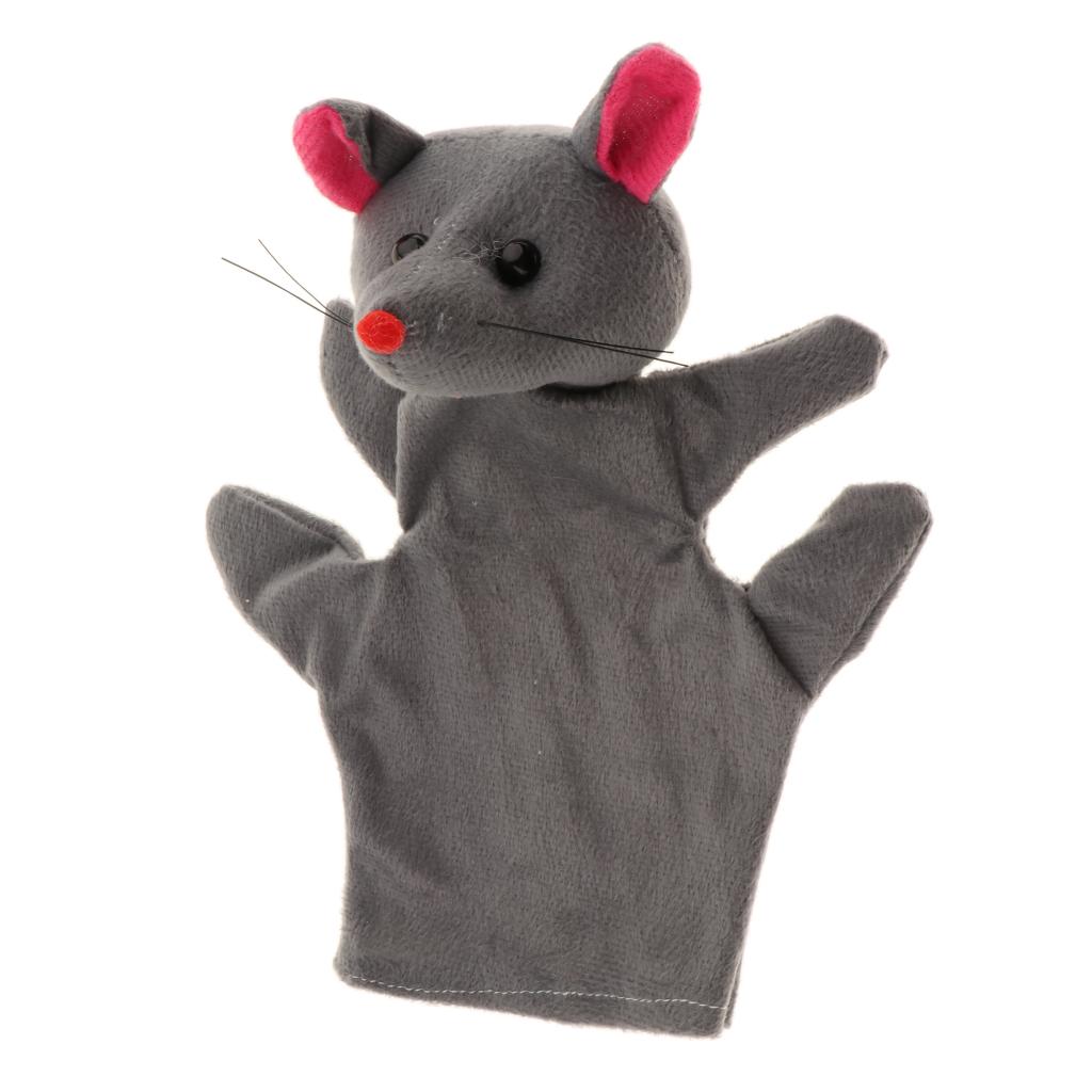 Soft Plush Animal Hand Puppets for Kids Adults Imaginative Play Gift Mouse