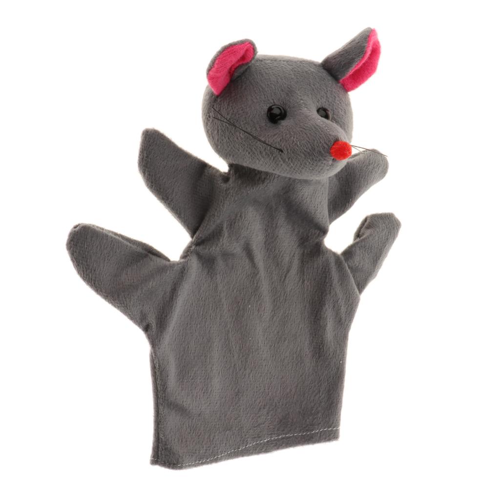 Soft Plush Animal Hand Puppets for Kids Adults Imaginative Play Gift Mouse