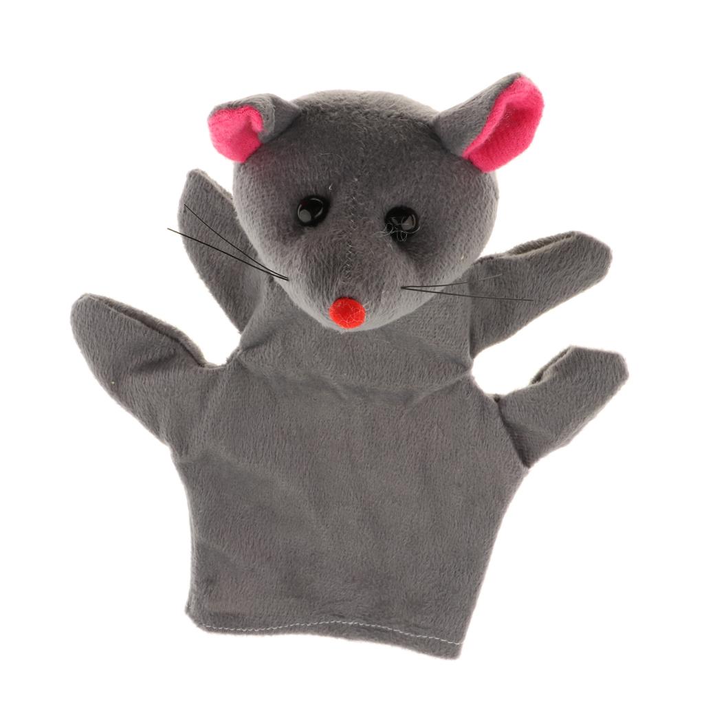 Soft Plush Animal Hand Puppets for Kids Adults Imaginative Play Gift Mouse