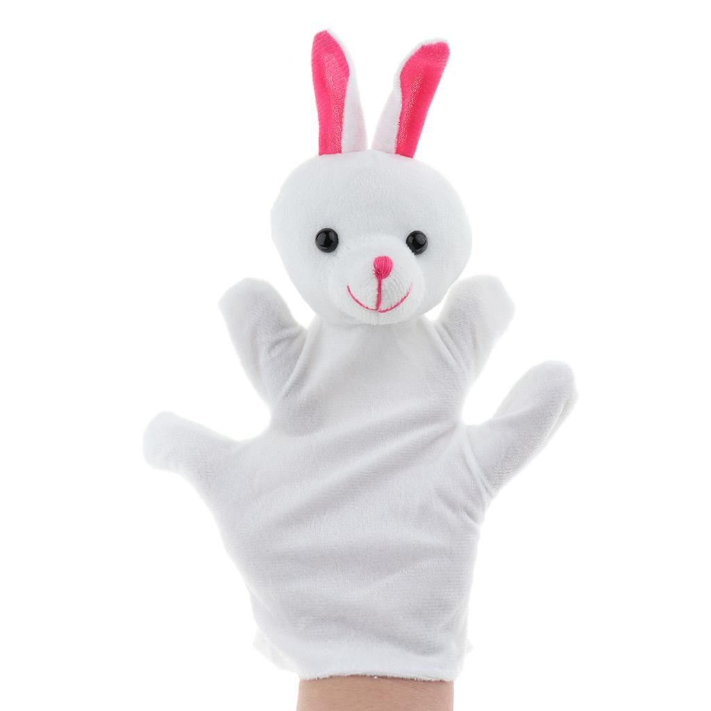 Soft Plush Animal Hand Puppets for Kids Adults Imaginative Play Gift Rabbit
