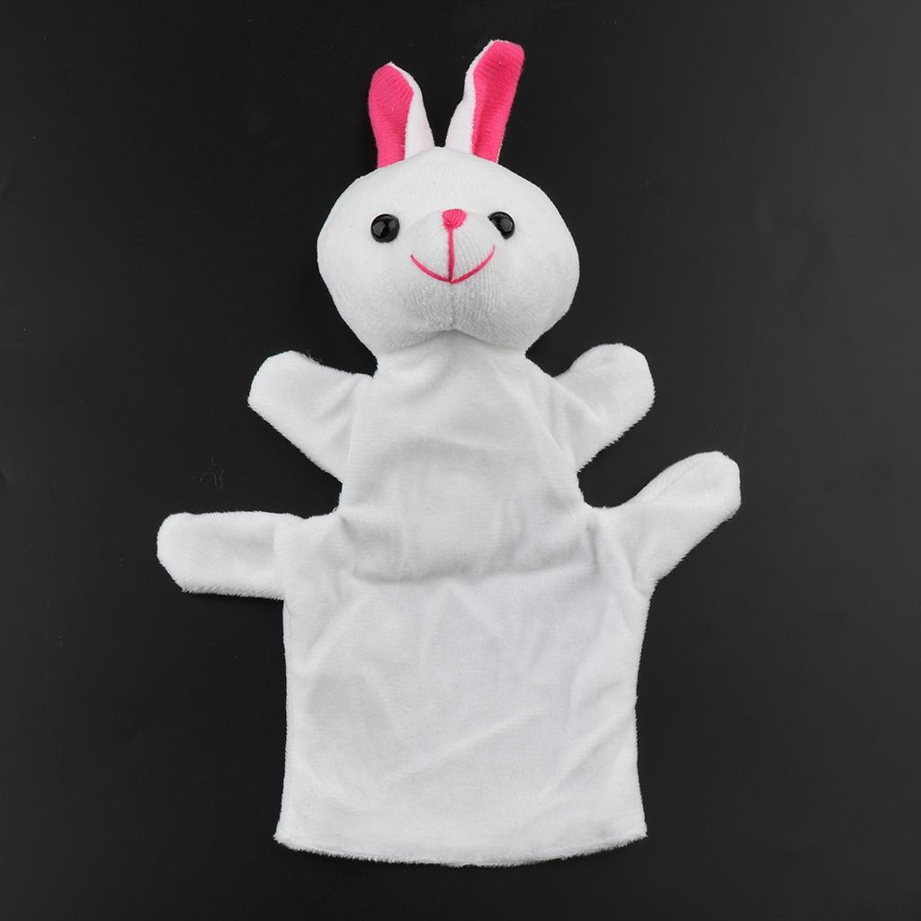Soft Plush Animal Hand Puppets for Kids Adults Imaginative Play Gift Rabbit