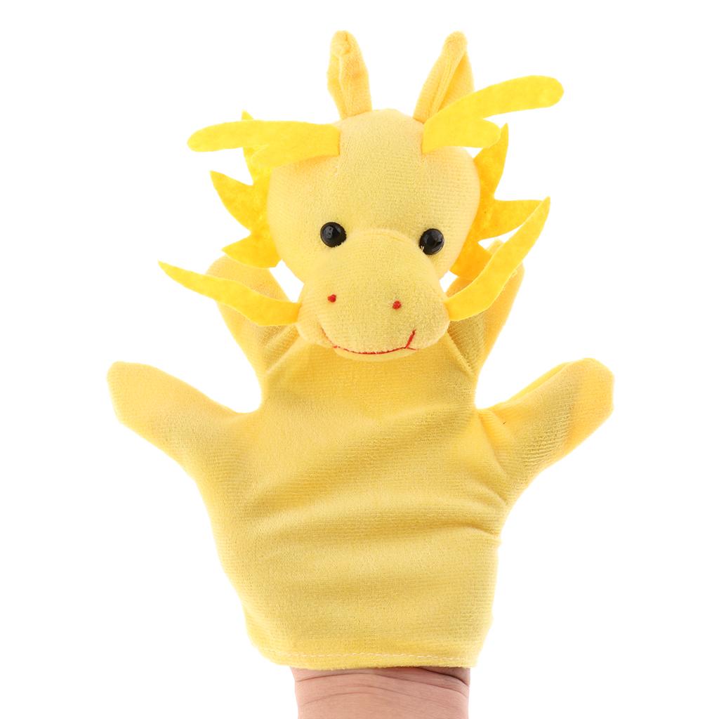 Soft Plush Animal Hand Puppets for Kids Adults Imaginative Play Gift Dragon