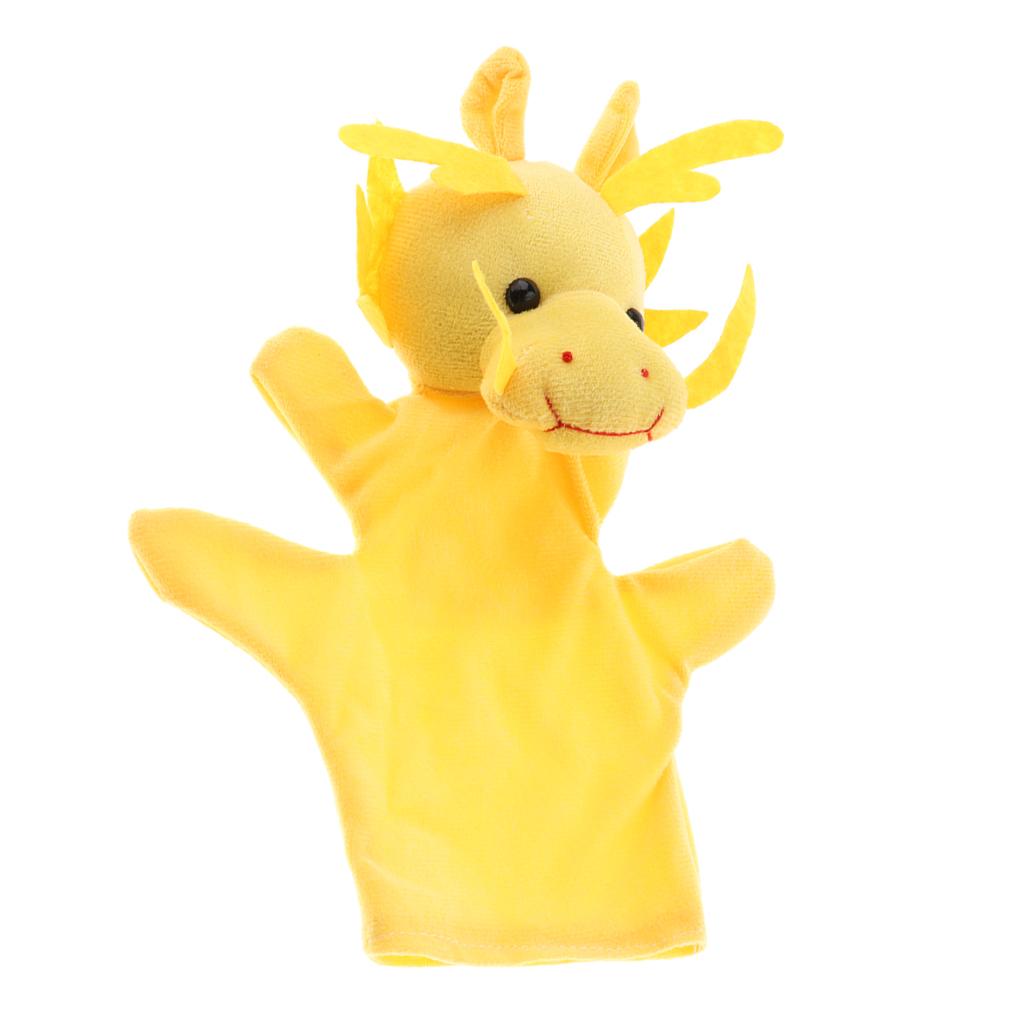 Soft Plush Animal Hand Puppets for Kids Adults Imaginative Play Gift Dragon