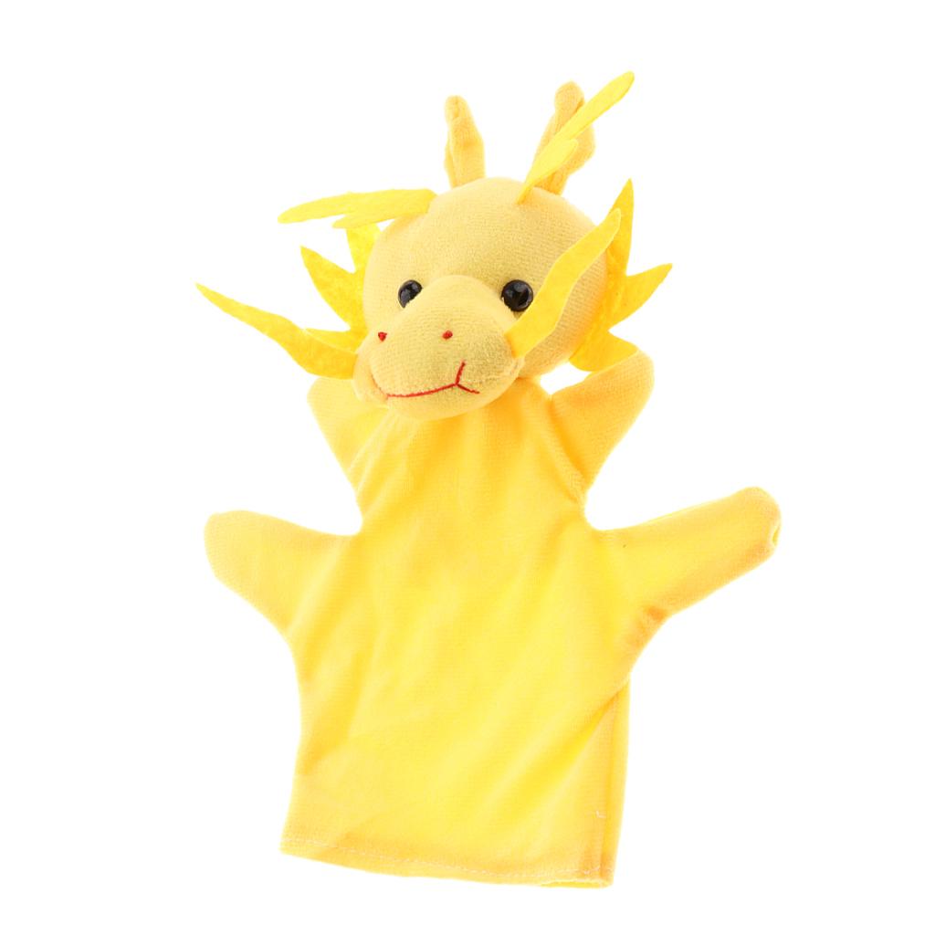 Soft Plush Animal Hand Puppets for Kids Adults Imaginative Play Gift Dragon