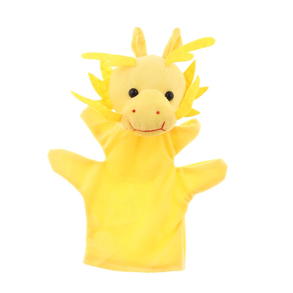 Soft Plush Animal Hand Puppets for Kids Adults Imaginative Play Gift Dragon