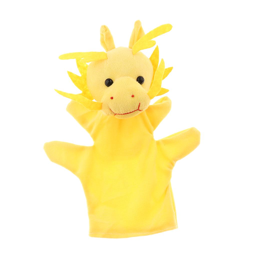 Soft Plush Animal Hand Puppets for Kids Adults Imaginative Play Gift Dragon