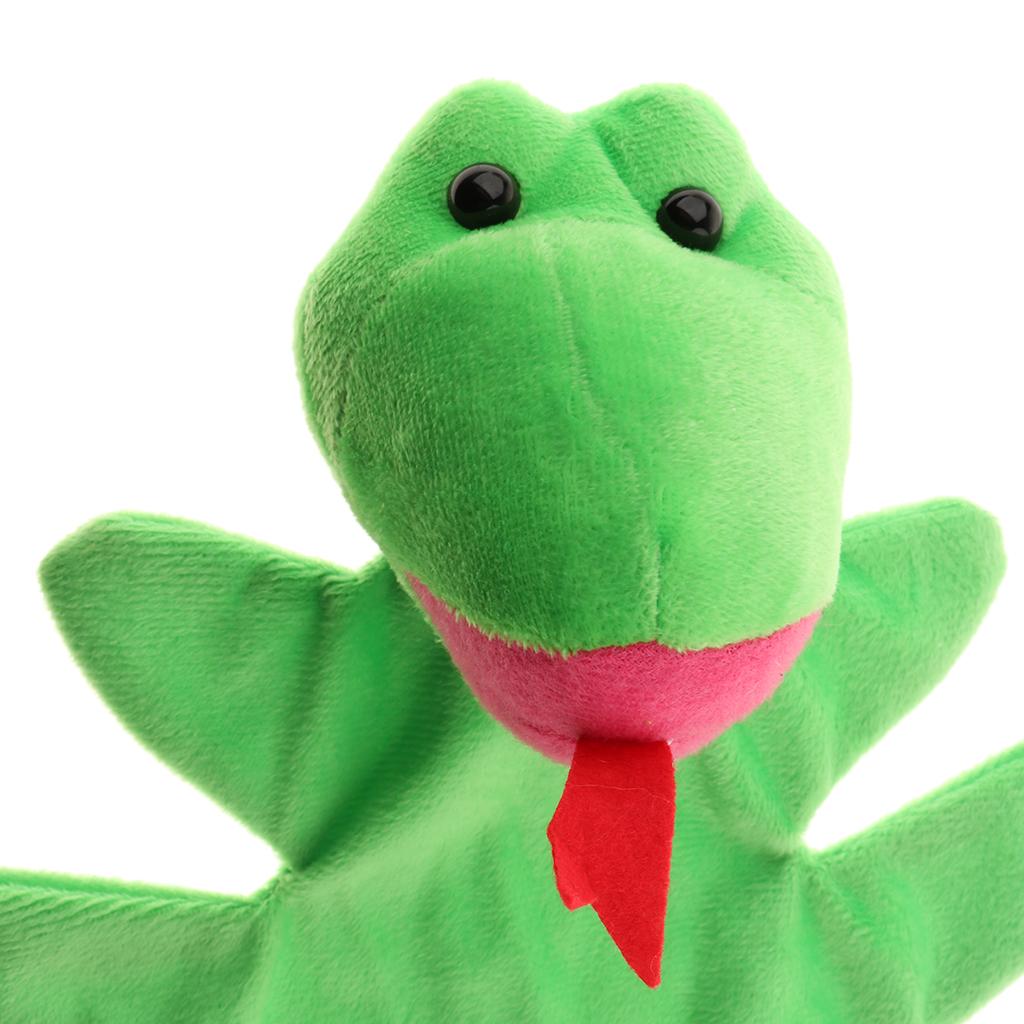 Soft Plush Animal Hand Puppets for Kids Adults Imaginative Play Gift Snake