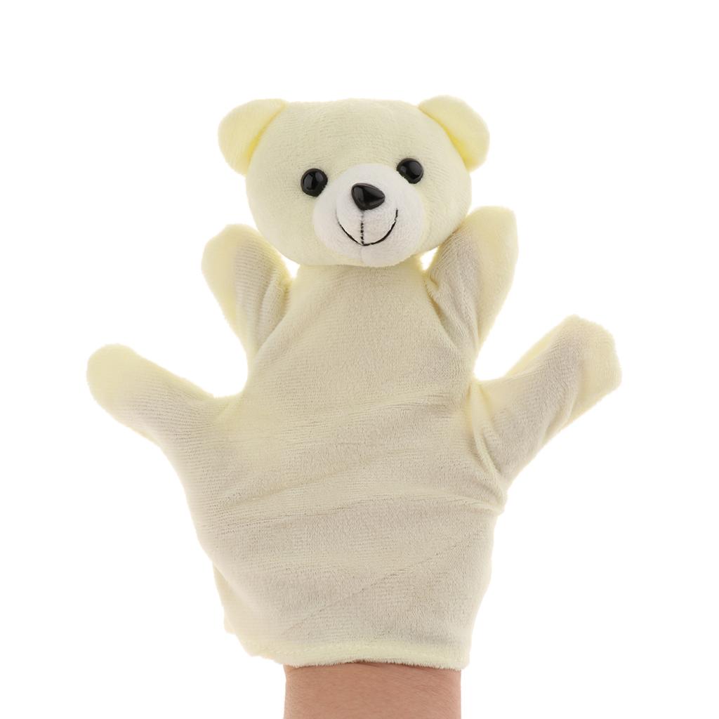 Soft Plush Animal Hand Puppets for Kids Adults Imaginative Play Gift Bear