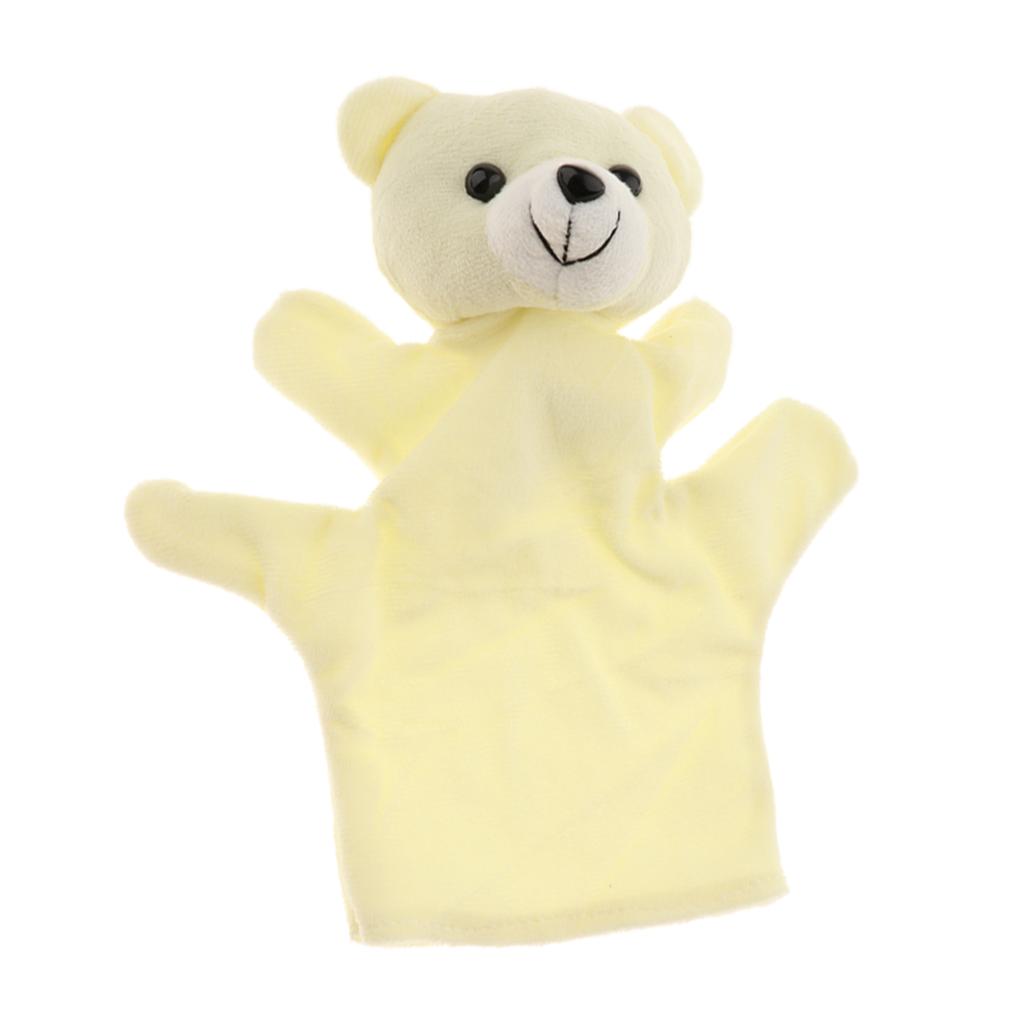 Soft Plush Animal Hand Puppets for Kids Adults Imaginative Play Gift Bear