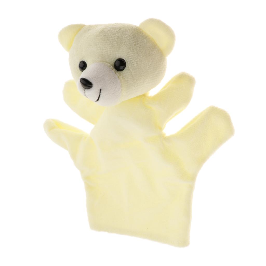 Soft Plush Animal Hand Puppets for Kids Adults Imaginative Play Gift Bear