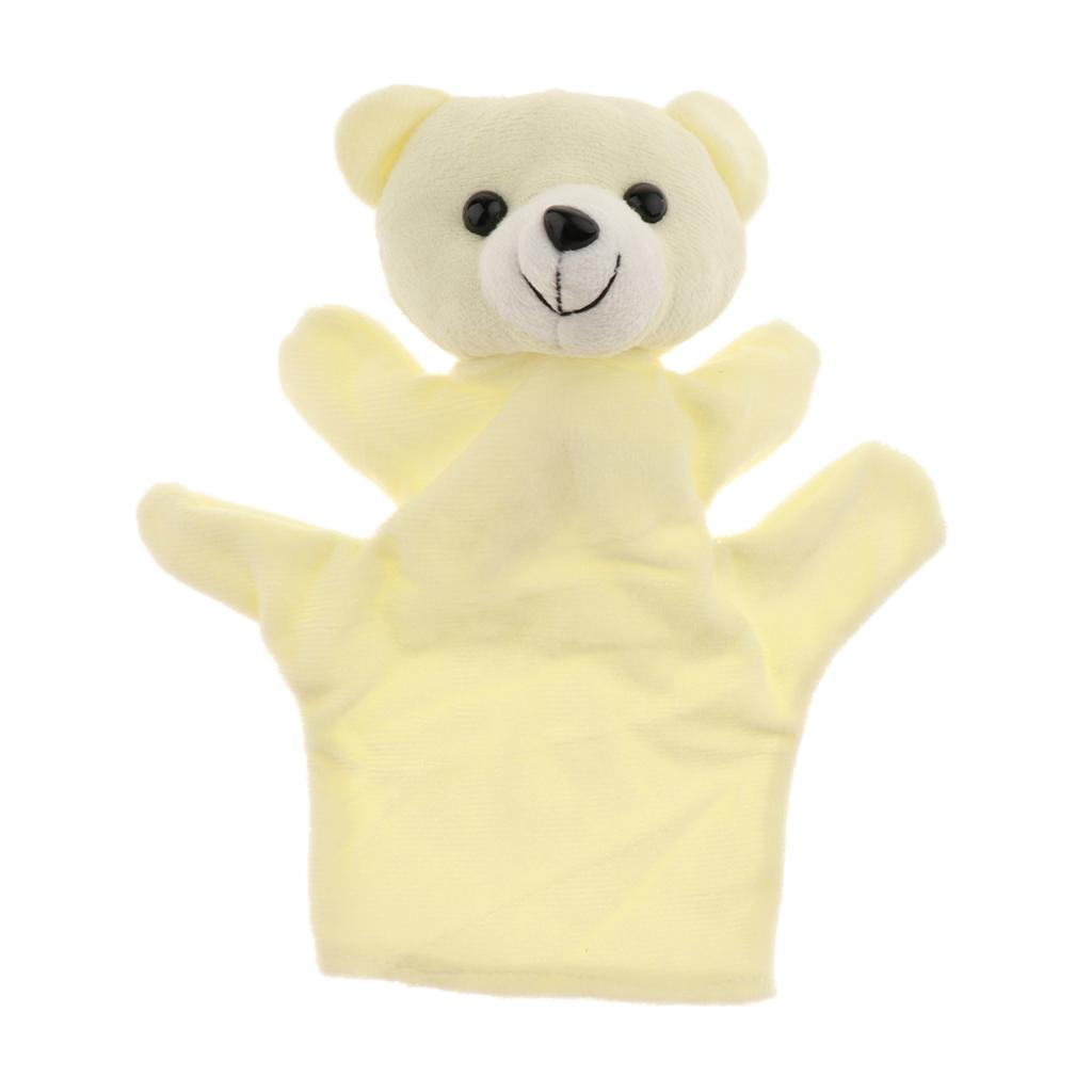 Soft Plush Animal Hand Puppets for Kids Adults Imaginative Play Gift Bear