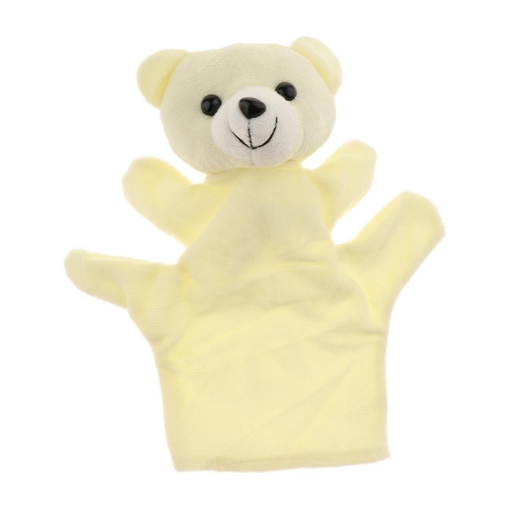 Soft Plush Animal Hand Puppets for Kids Adults Imaginative Play Gift Bear