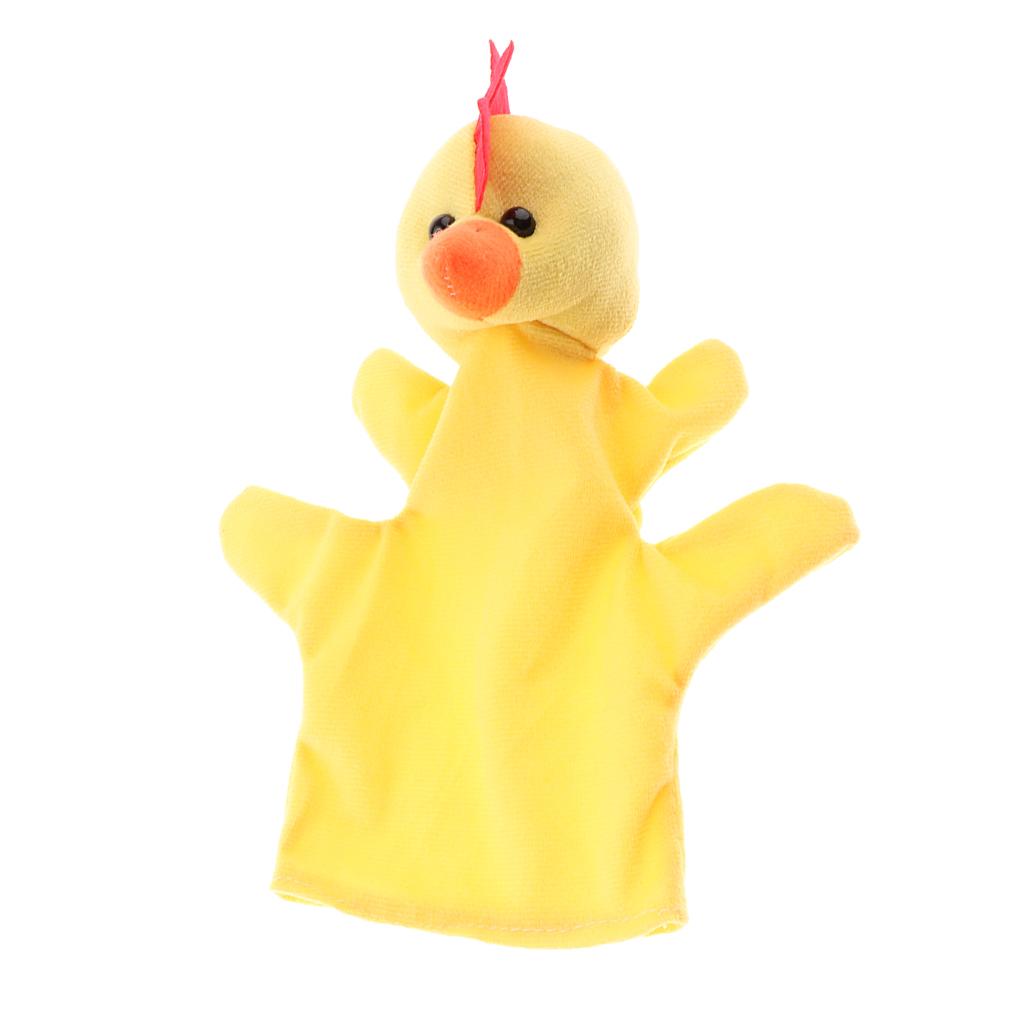 Soft Plush Animal Hand Puppets for Kids Adults Imaginative Play Gift Chicken