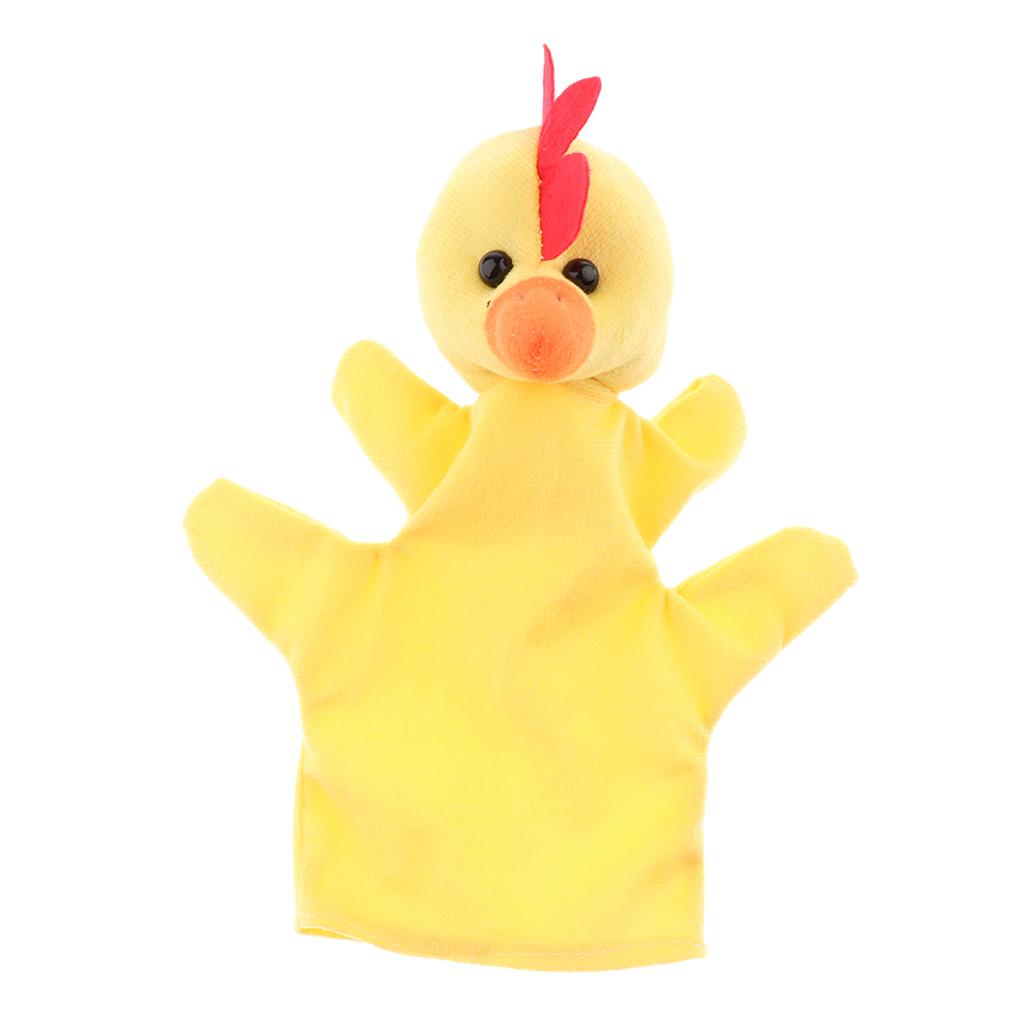 Soft Plush Animal Hand Puppets for Kids Adults Imaginative Play Gift Chicken