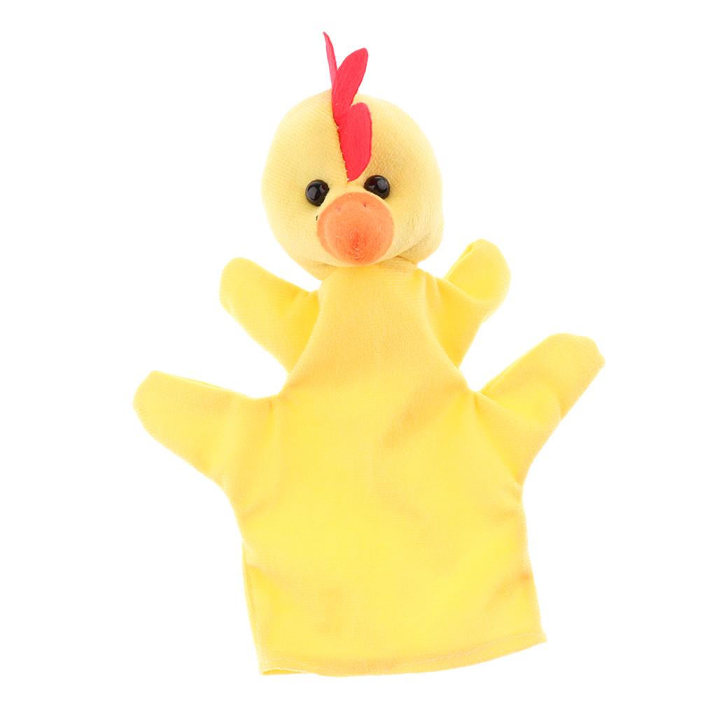 Soft Plush Animal Hand Puppets for Kids Adults Imaginative Play Gift Chicken