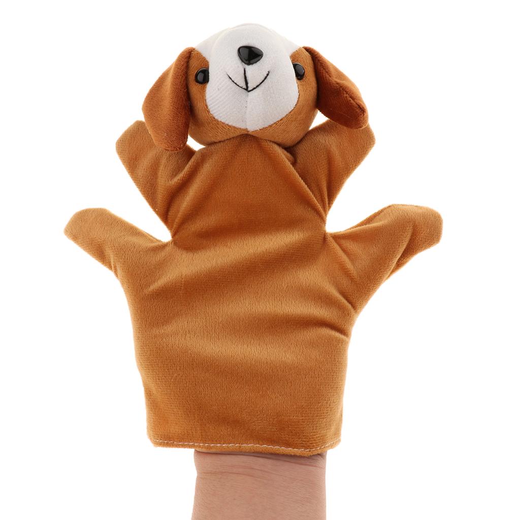 Soft Plush Animal Hand Puppets for Kids Adults Imaginative Play Gift Dog