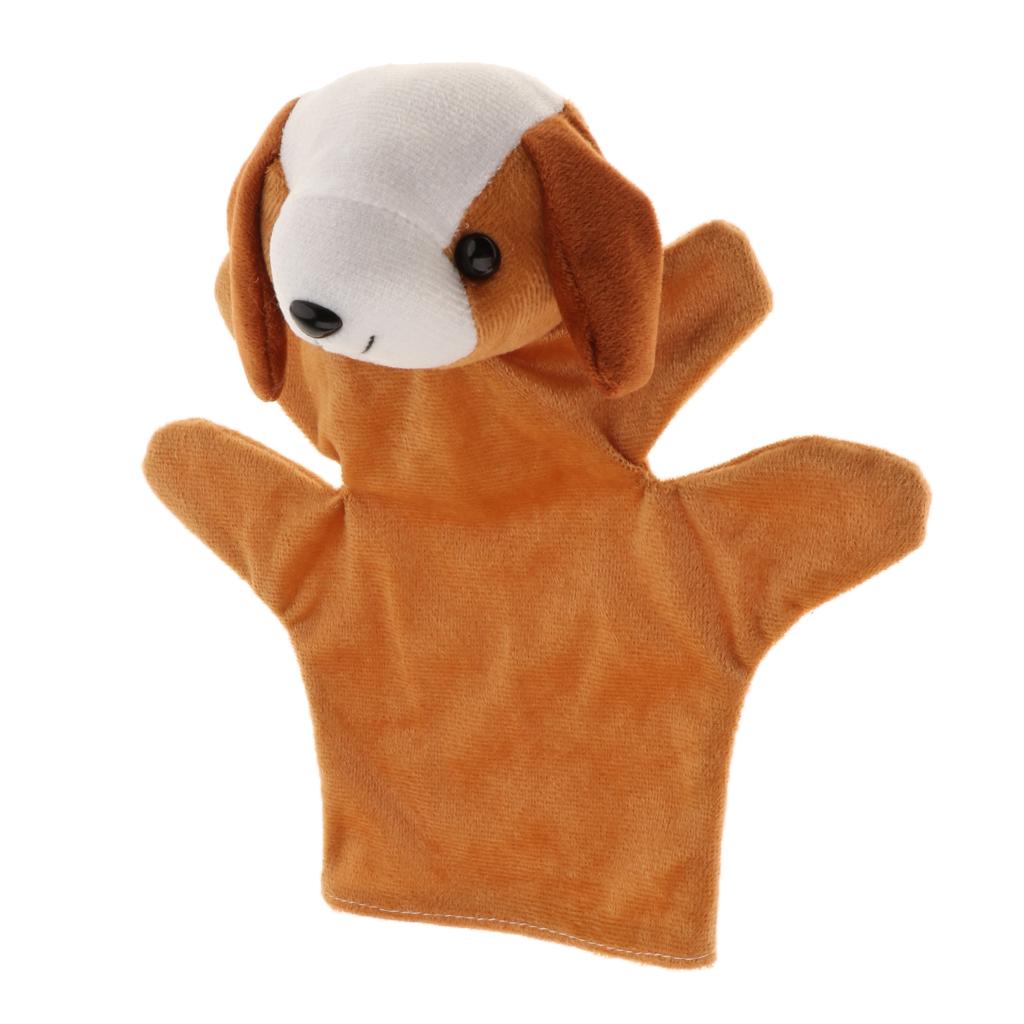 Soft Plush Animal Hand Puppets for Kids Adults Imaginative Play Gift Dog