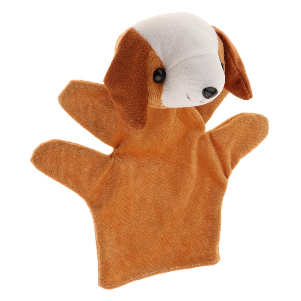 Soft Plush Animal Hand Puppets for Kids Adults Imaginative Play Gift Dog