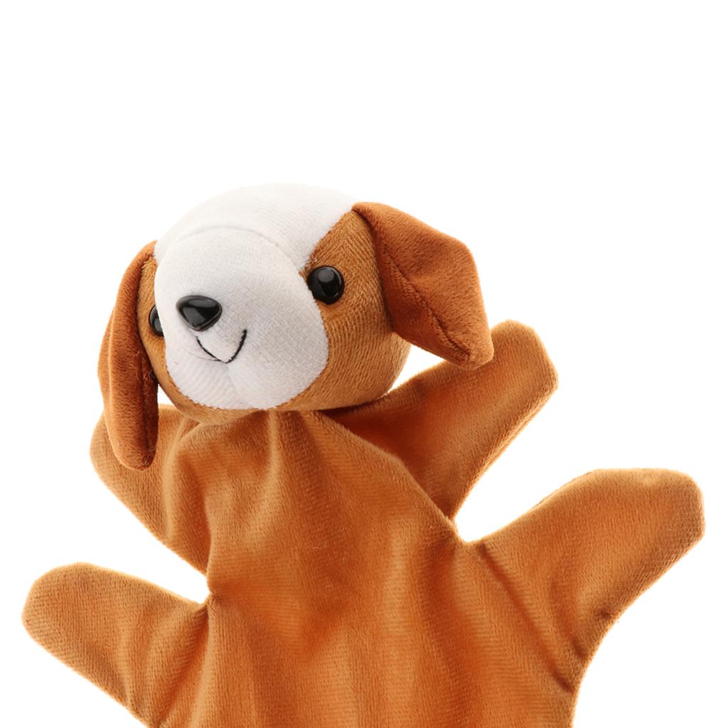 Soft Plush Animal Hand Puppets for Kids Adults Imaginative Play Gift Dog