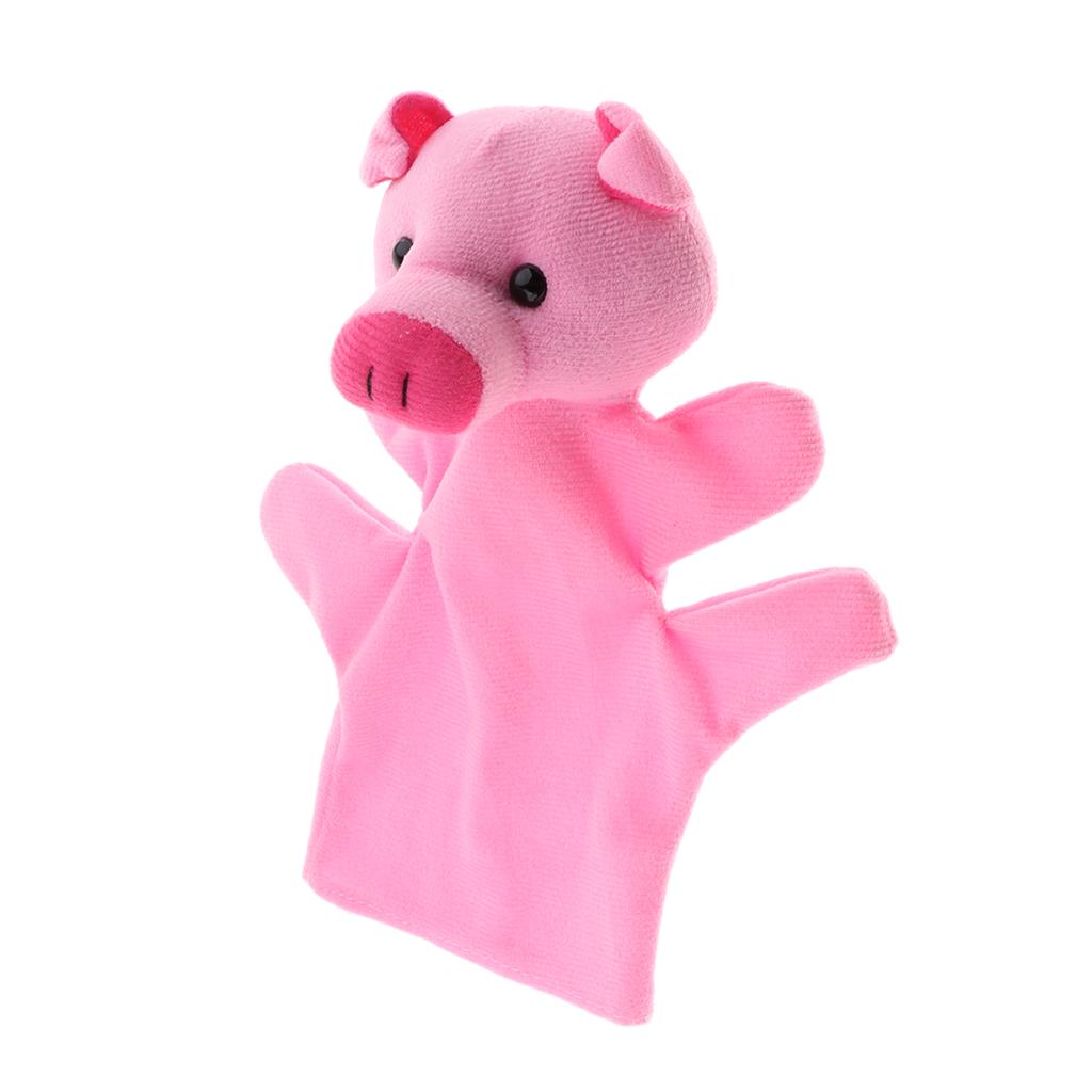 Soft Plush Animal Hand Puppets for Kids Adults Imaginative Play Gift Pig