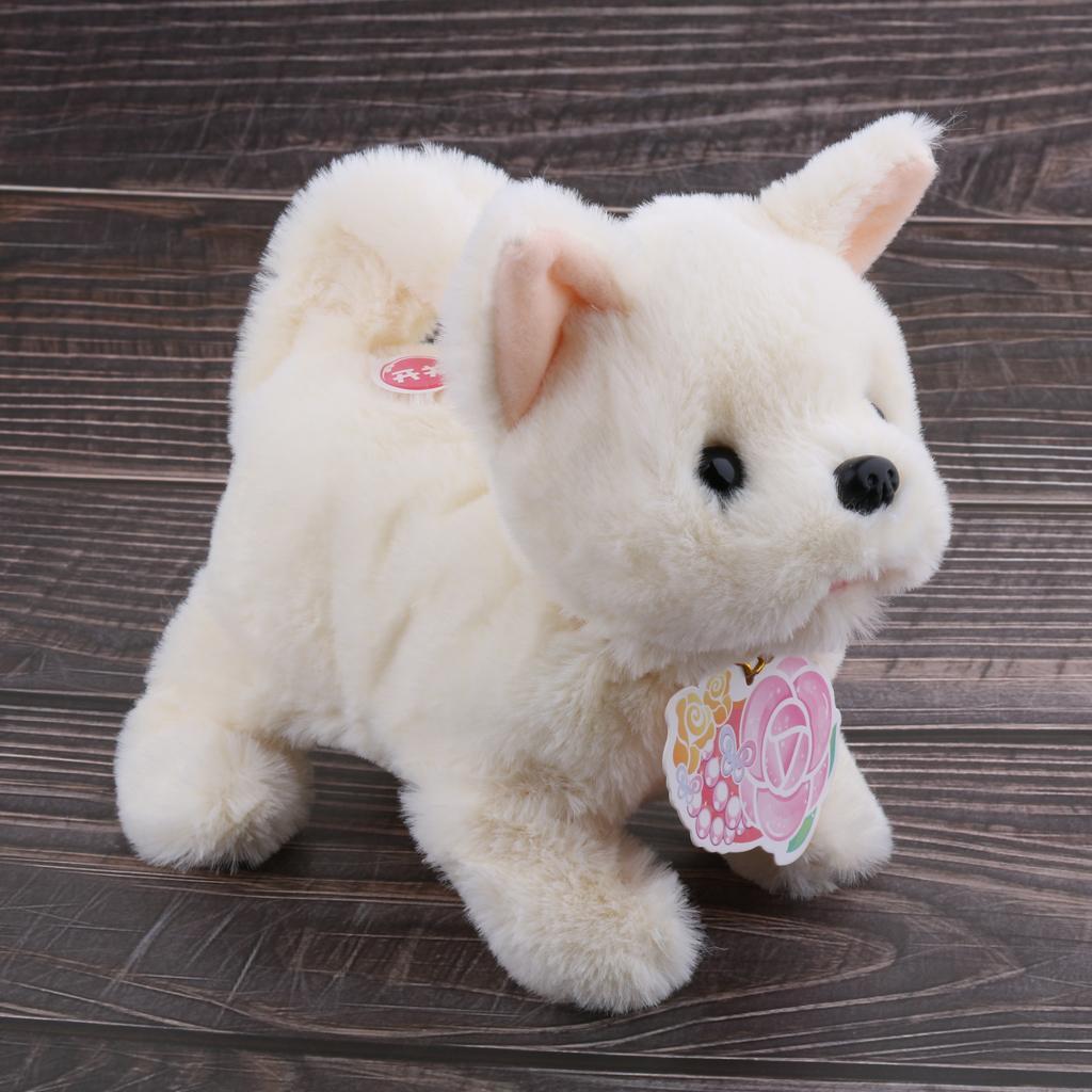 Electronic Plush Dog Robot Toy Walk Bark Wag tail Kids Gift Chihuahua